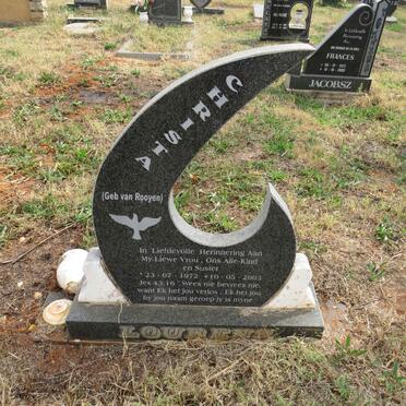 LOURENS Christa nee VAN ROOYEN 1972-2003