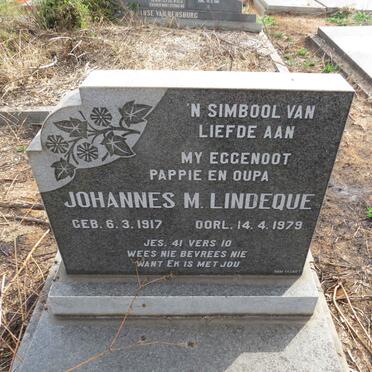 LINDEQUE Johannes M. 1917-1979