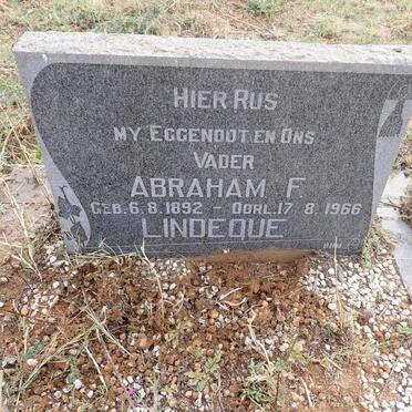 LINDEQUE Abraham F. 1892-1966
