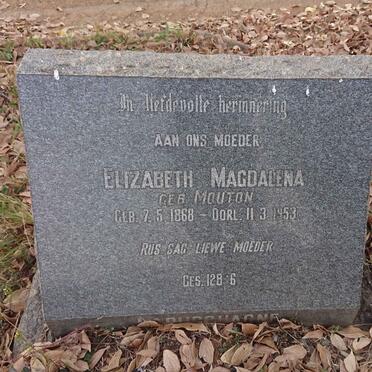 LABUSCHAGNE Elizabeth Magdalena nee MOUTON 1868-1953