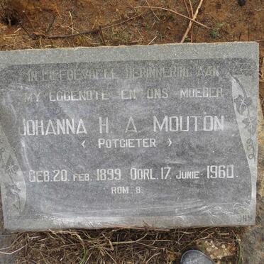 MOUTON Johanna H.A. nee POTGIETER 1899-1960