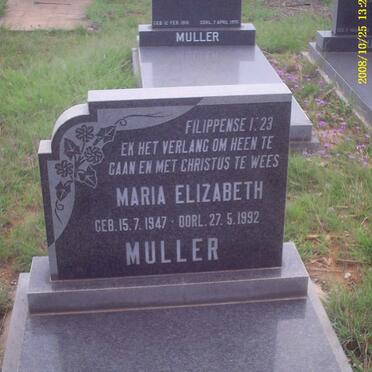 MULLER Maria Elizabeth 1947-1992