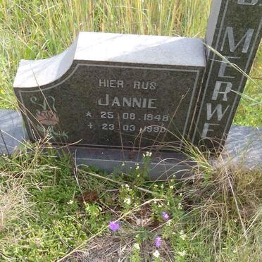 MERWE Jannie, v.d. 1948-1990