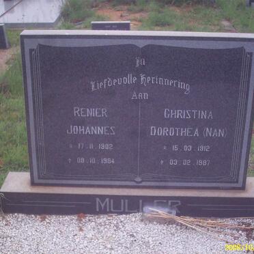 MULLER Renier Johannes 1902-1984 &amp; Christina Dorothea 1912-1987