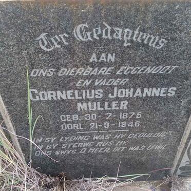 MULLER Cornelius Johannes 1875-1946