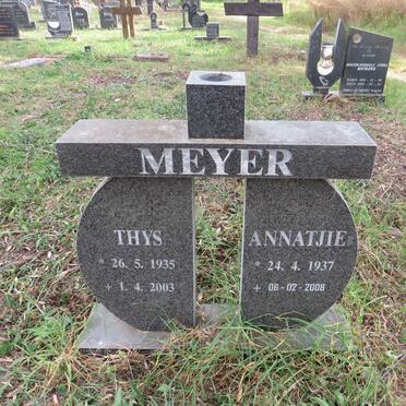 MEYER Thys 1935-2003 & Annatjie 1937-2008