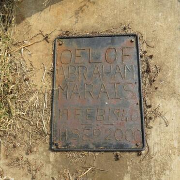 MARAIS Oelof Abraham 1940-2000