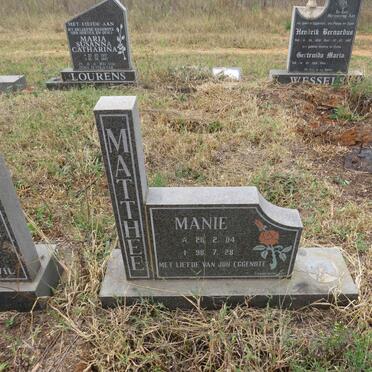 MATTHEE Manie 1928-1998