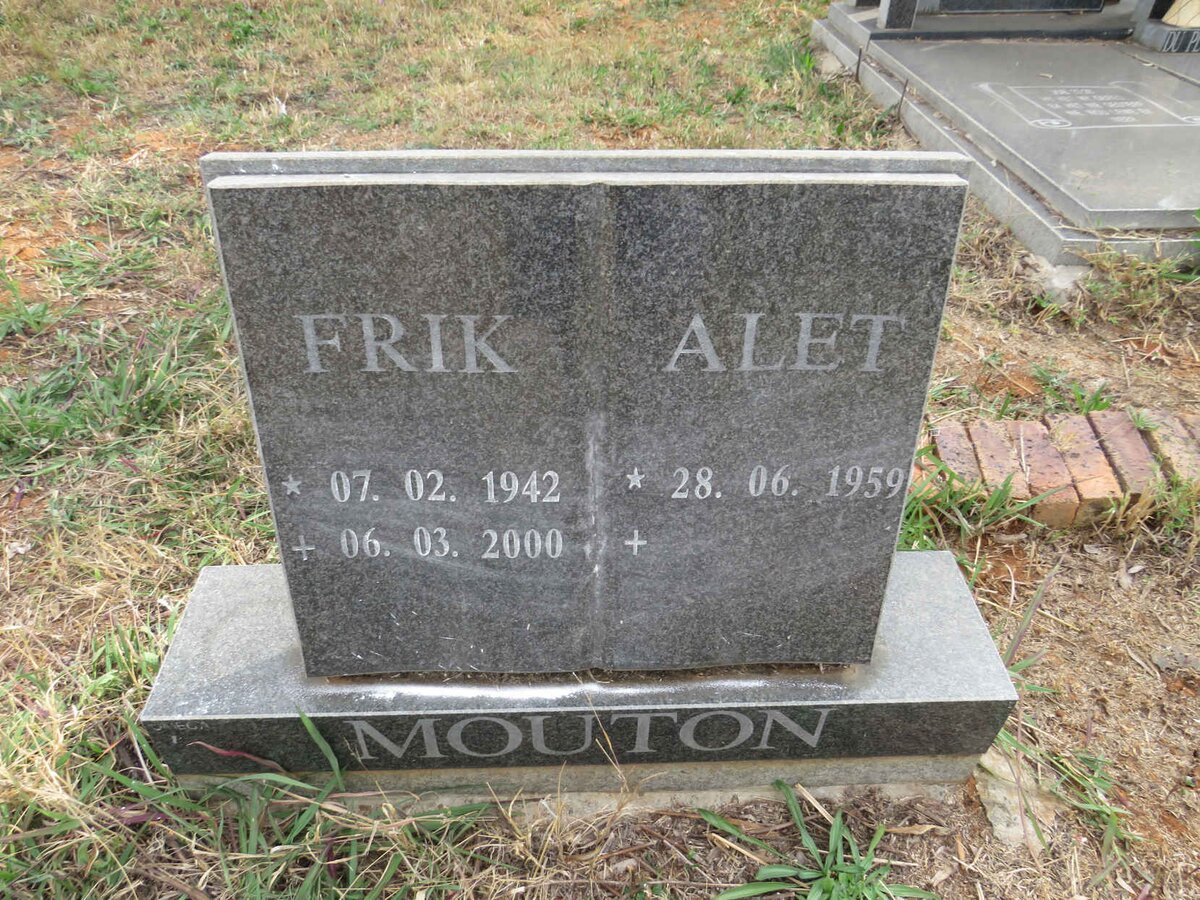 MOUTON Frik 1942-2000 & Alet 1959-