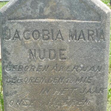 NUDE Jacobia Maria nee AKERMAN 1833-1881