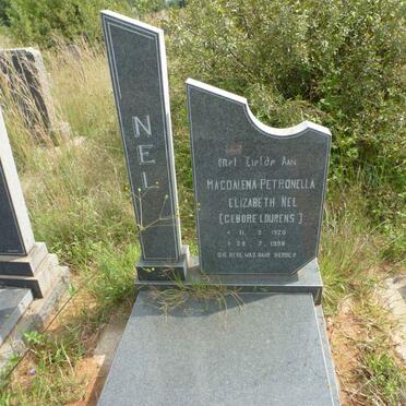 NEL Magdalena Petronella Elizabeth nee LOURENS 1920-1998