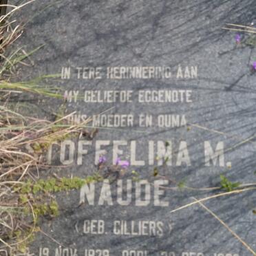 NAUDE Stoffelina M. nee CILLIERS 1929-1998