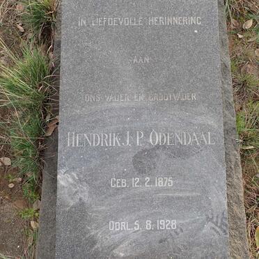 ODENDAAL Hendrik J.P. 1875-1928