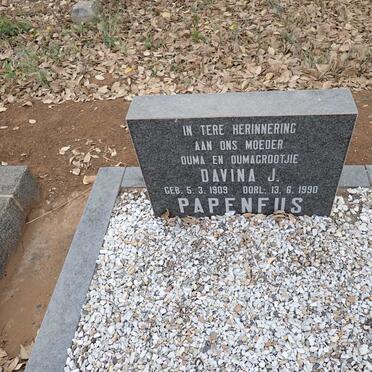 PAPENFUS Davina J. 1909-1990