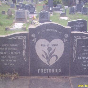 PRETORIUS Francois Jacobus 1885-1958 &amp; Johanna Elizabeth 1899-1982