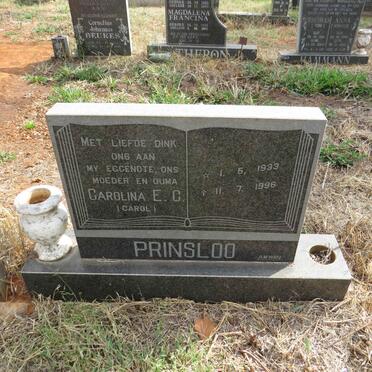 PRINSLOO Carolina E.G. 1933-1996