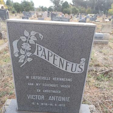 PAPENFUS Victor Antonie 1878-1972
