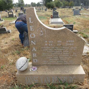 RENSBURG Leonard, Janse van 1959-2010