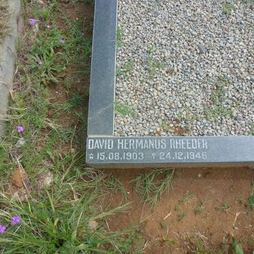 RHEEDER David Hermanus 1903-1946