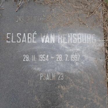 RENSBURG Elsabe, van 1954-1997