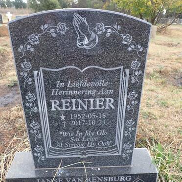 RENSBURG Reinier, Janse van 1952-2017