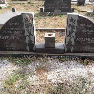 RENSBURG Josef J.M., Janse van 1881-1971 & Magdalena S.M. PIETERSE 1889-1973 