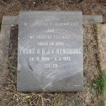 RENSBURG Frans A.B., J v. 1906-1973