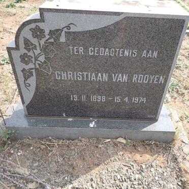 ROOYEN Christiaan, van 1898-1974