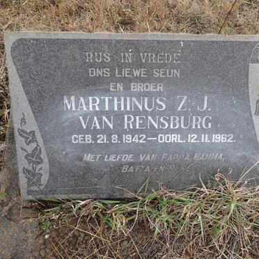 RENSBURG Marthinus Z., J. van 1942-1962