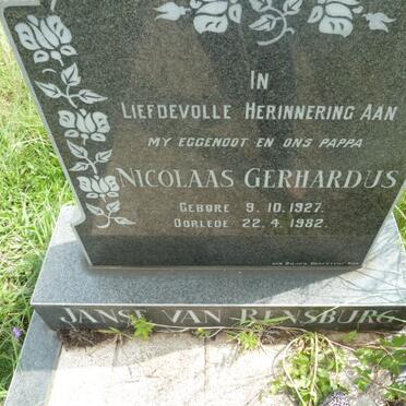 RENSBURG Nicolaas Gerhardus, Janse van 1927-1982