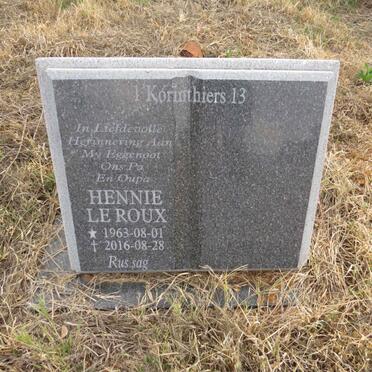 ROUX Hennie, le 1963-2016