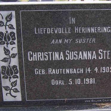 STEYN Christina Susanna nee RAUTENBACH 1905-1981