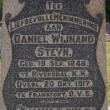 STEYN Daniel Wijnand  1848-1917
