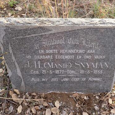 SNYMAN J.H. 1877-1955