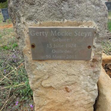 STEYN Gerty Mocke 1924-2013 