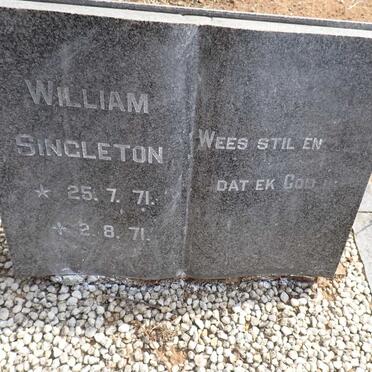 SINGLETON William 1971-1971