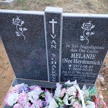 SCHALKWYK Melanie, van nee HEYDENREICH 1972-2020