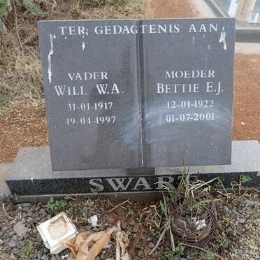 SWART W.A. 1917-1997 & E.J. 1922-2001