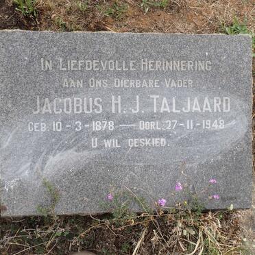 TALJAARD Jacobus H.J. 1878-1948