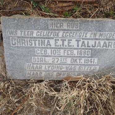 TALJAARD Christina E.T.E. 1880-1941