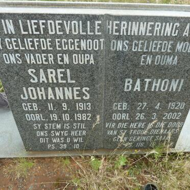 TOIT Sarel Johannes, du 1913-1982 &amp; Bathoni 1920-2002