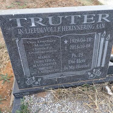 TRUTER Maria Dorethea Magaretha nee LAMPRECHT 1929-2013