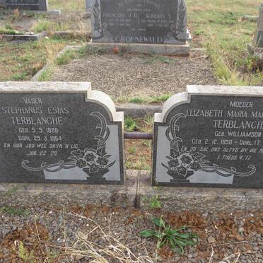 TERBLANCHE Stephanus Esias 1886-1964 & Elizabeth Maria Margarietha WILLIAMSON 1890-1968
