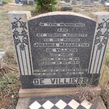 VILLIERS Johanna Magaretha, de nee KRIEL 1871-1944
