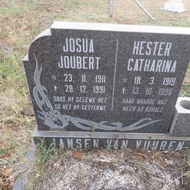 VUUREN Josua Joubert, Jansen van 1911-1991 & Hester Catharina 1919-1996 