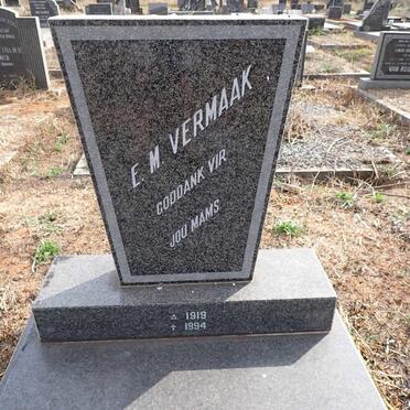 VERMAAK E.M. 1919-1994