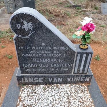 VUREN Hendrika F., Janse van nee EKSTEEN 1926-2018