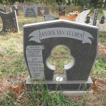 VUUREN Jan Phillipus Lourens, Jansen van 193?-1999