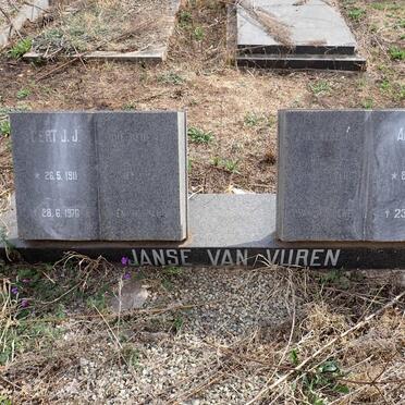 VUUREN Gert J.J., Janse van 1911-1976 & Anna M. 1911-2007