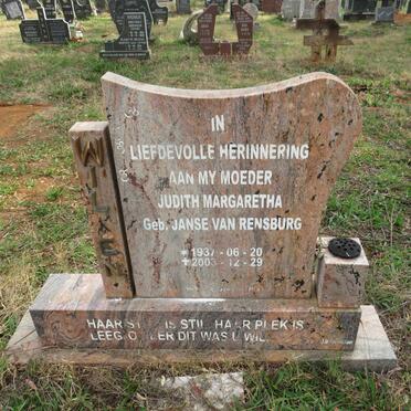 WILKEN Judith Margaretha nee JANSE VAN RENSBURG 1937-2003